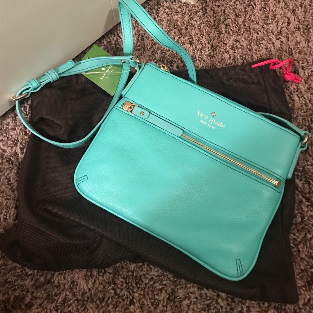 Turquoise Kate Spade Over the Shoulder Bag